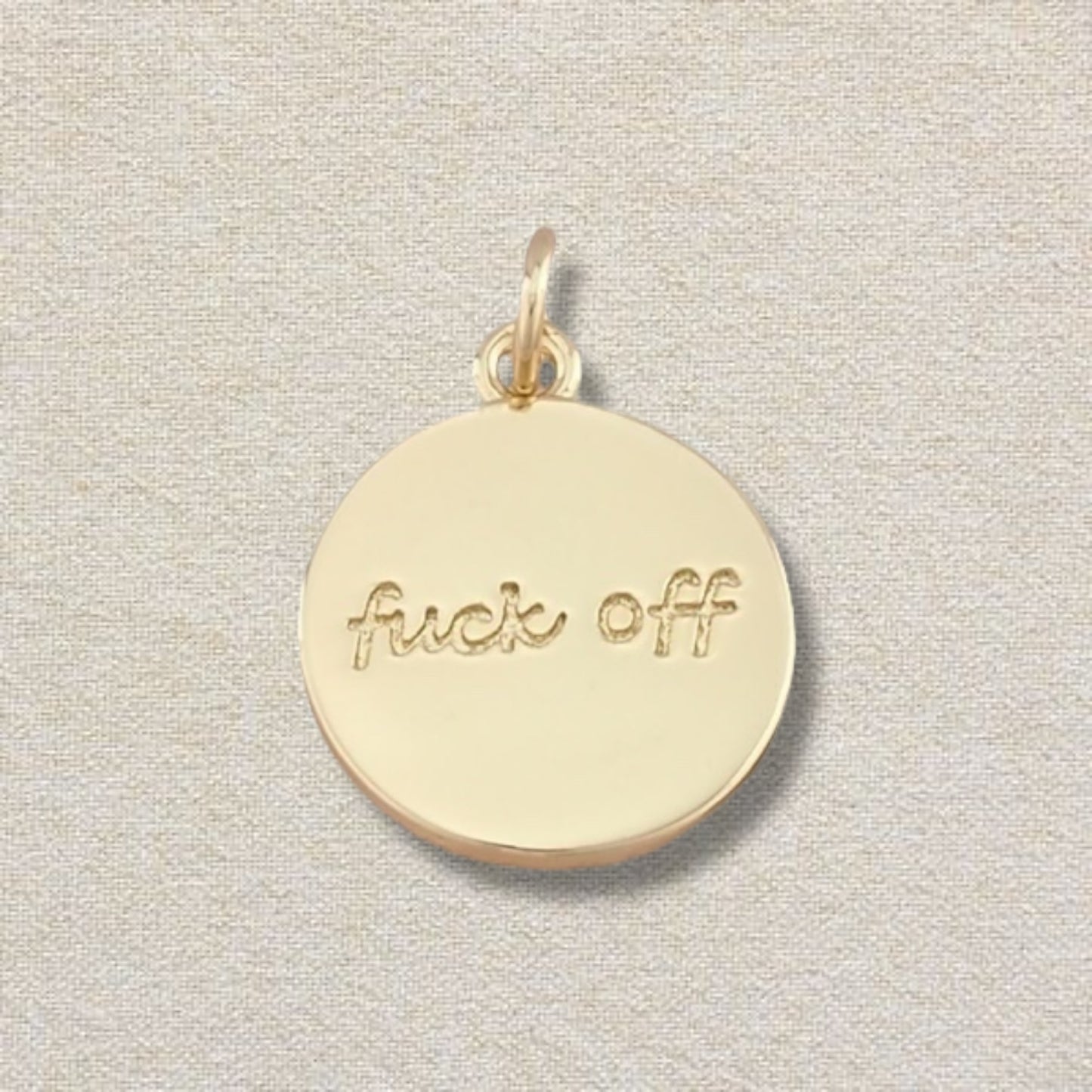 gold fuck off charm