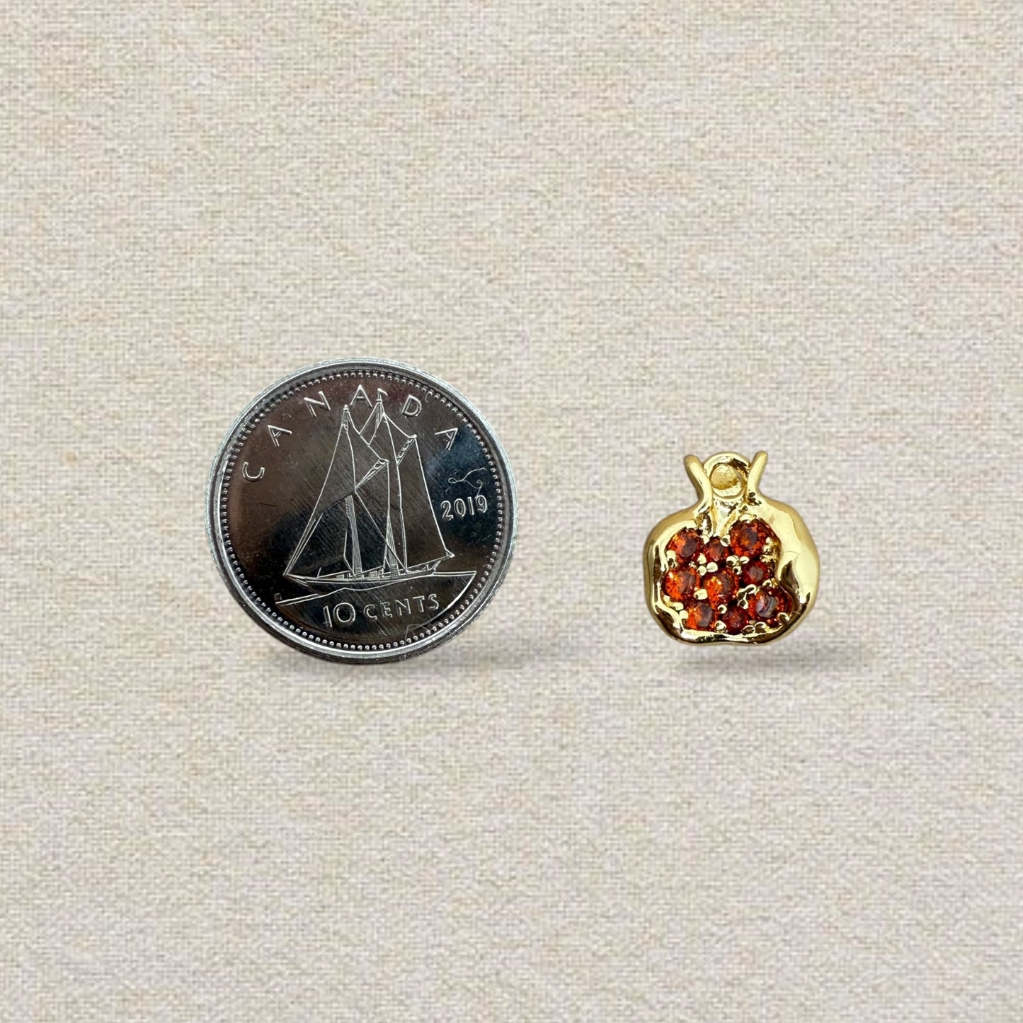 gold pomegranate charm