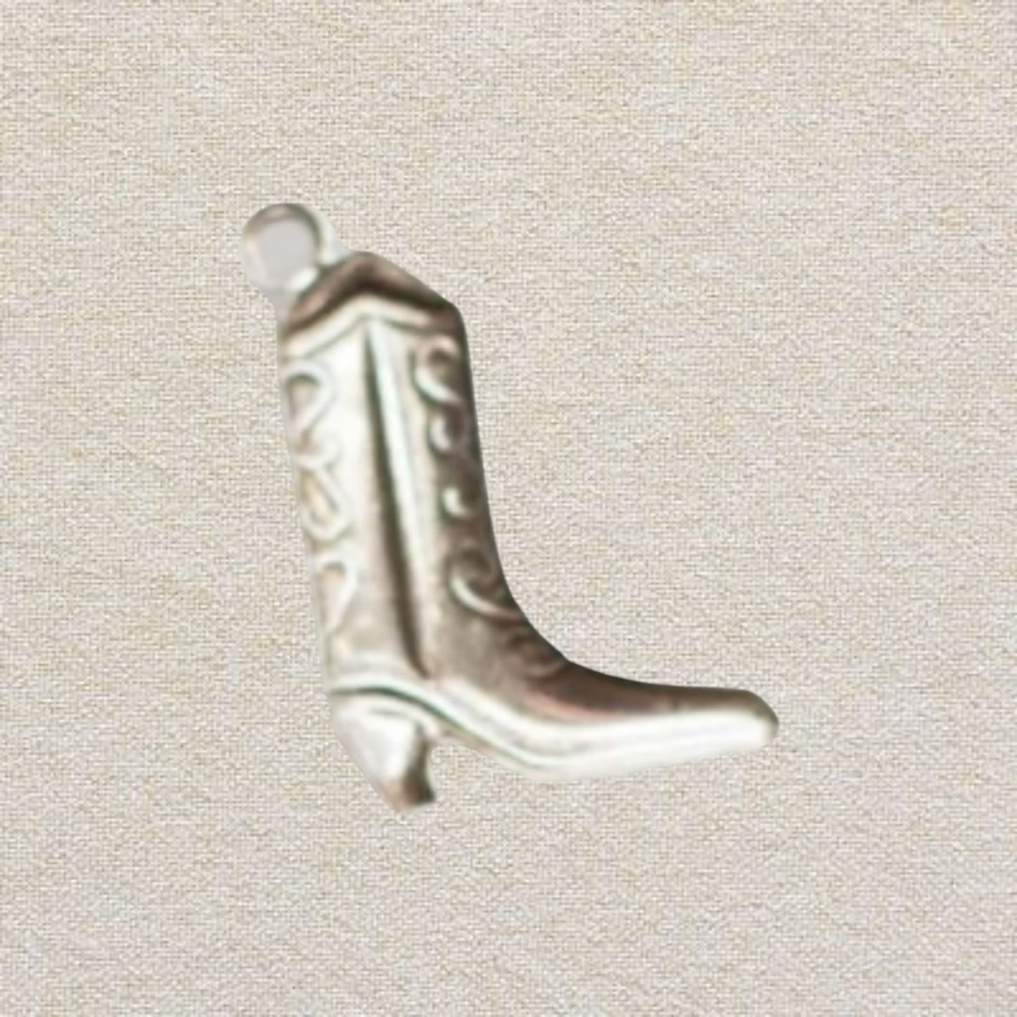 silver cowboy boot charm (small)