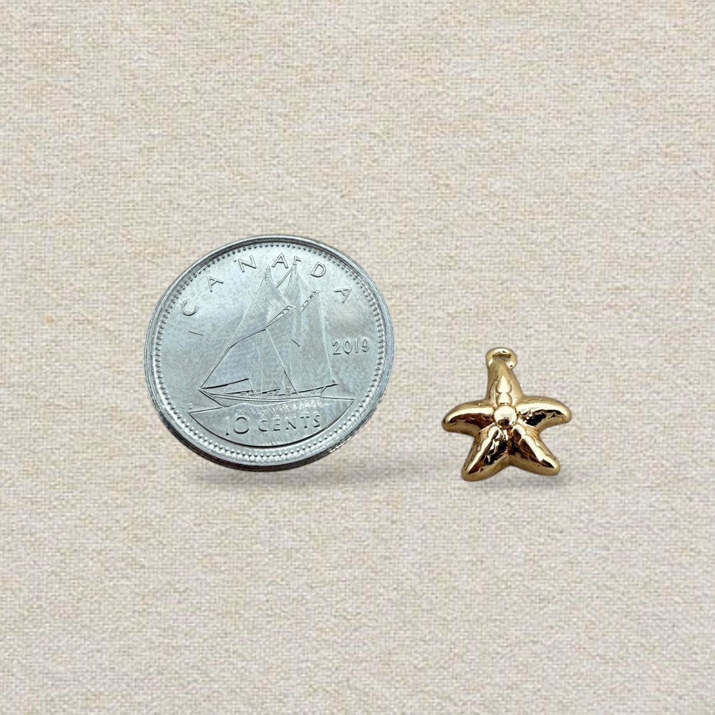 gold starfish charm