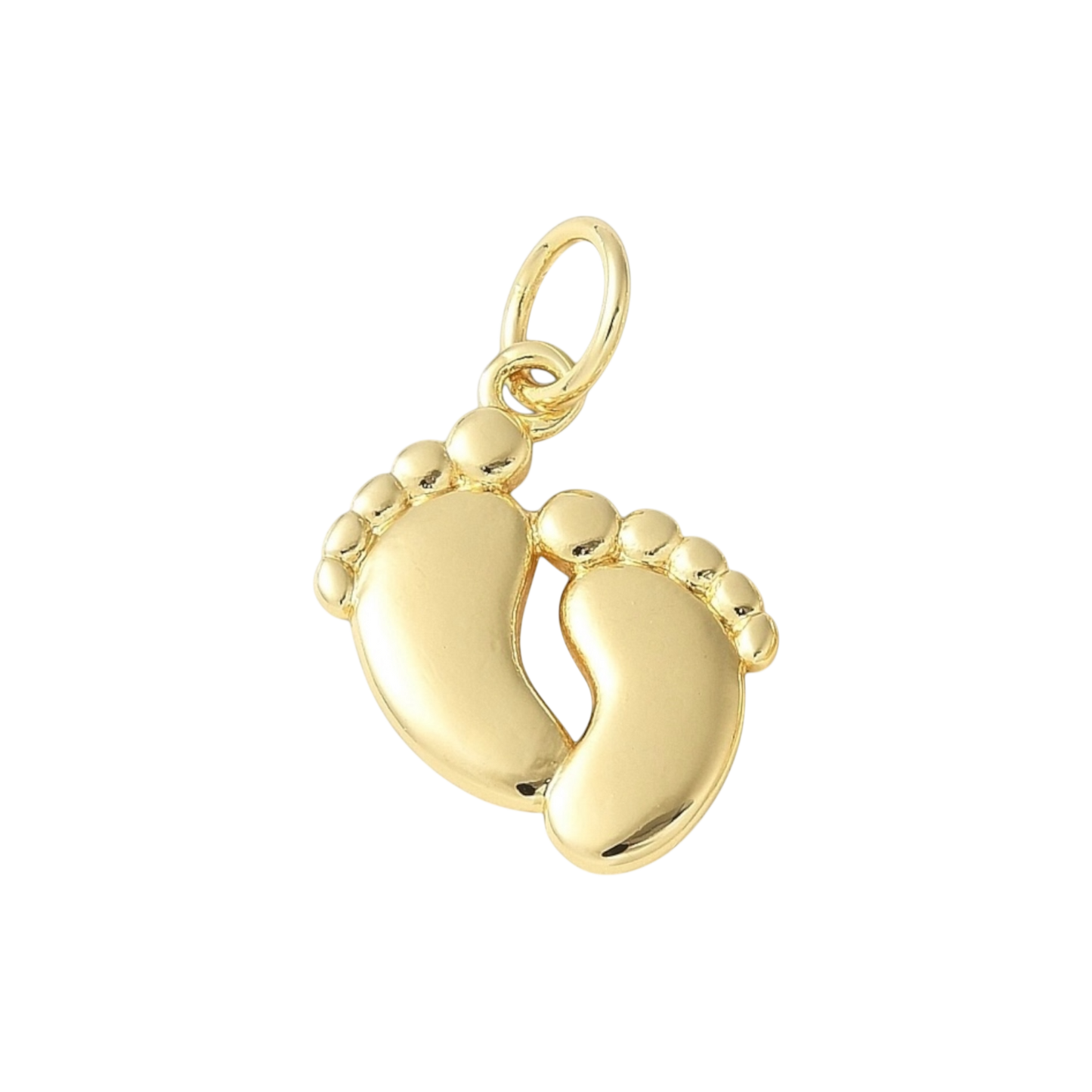 gold newborn feet charm
