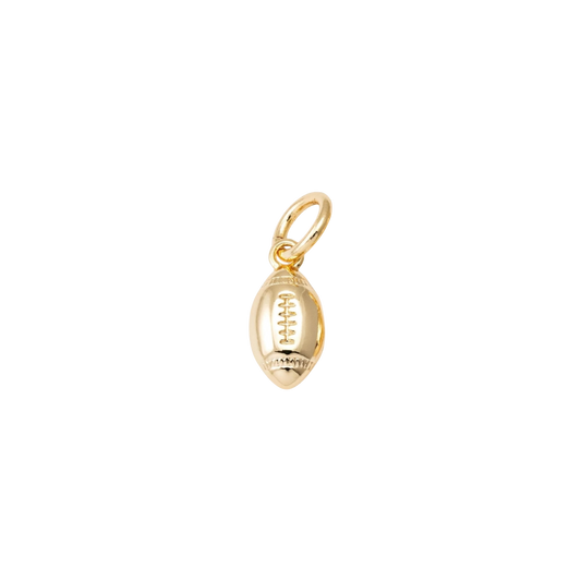 gold football charm mini