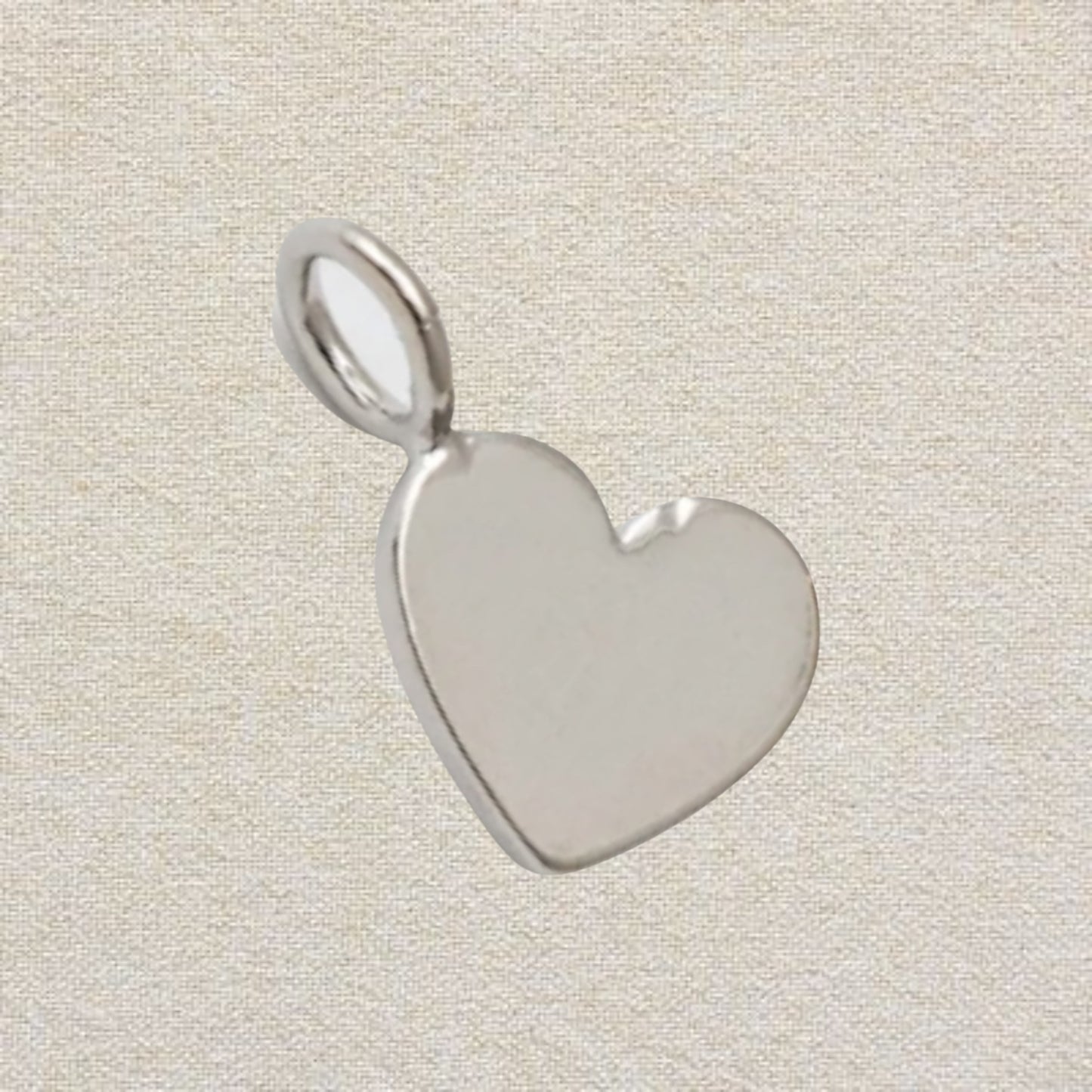 silver tiny heart charm