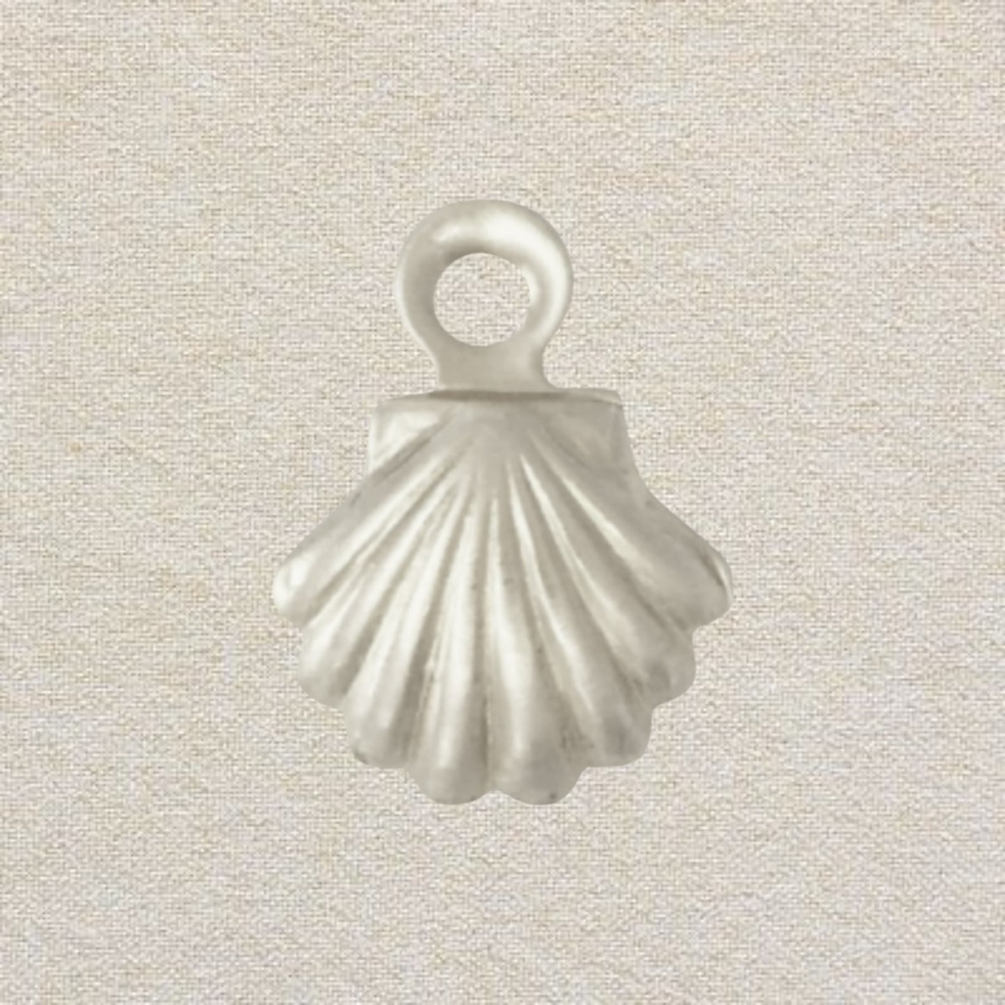 silver seashell charm