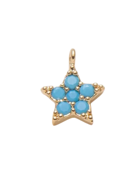 turquoise star charm