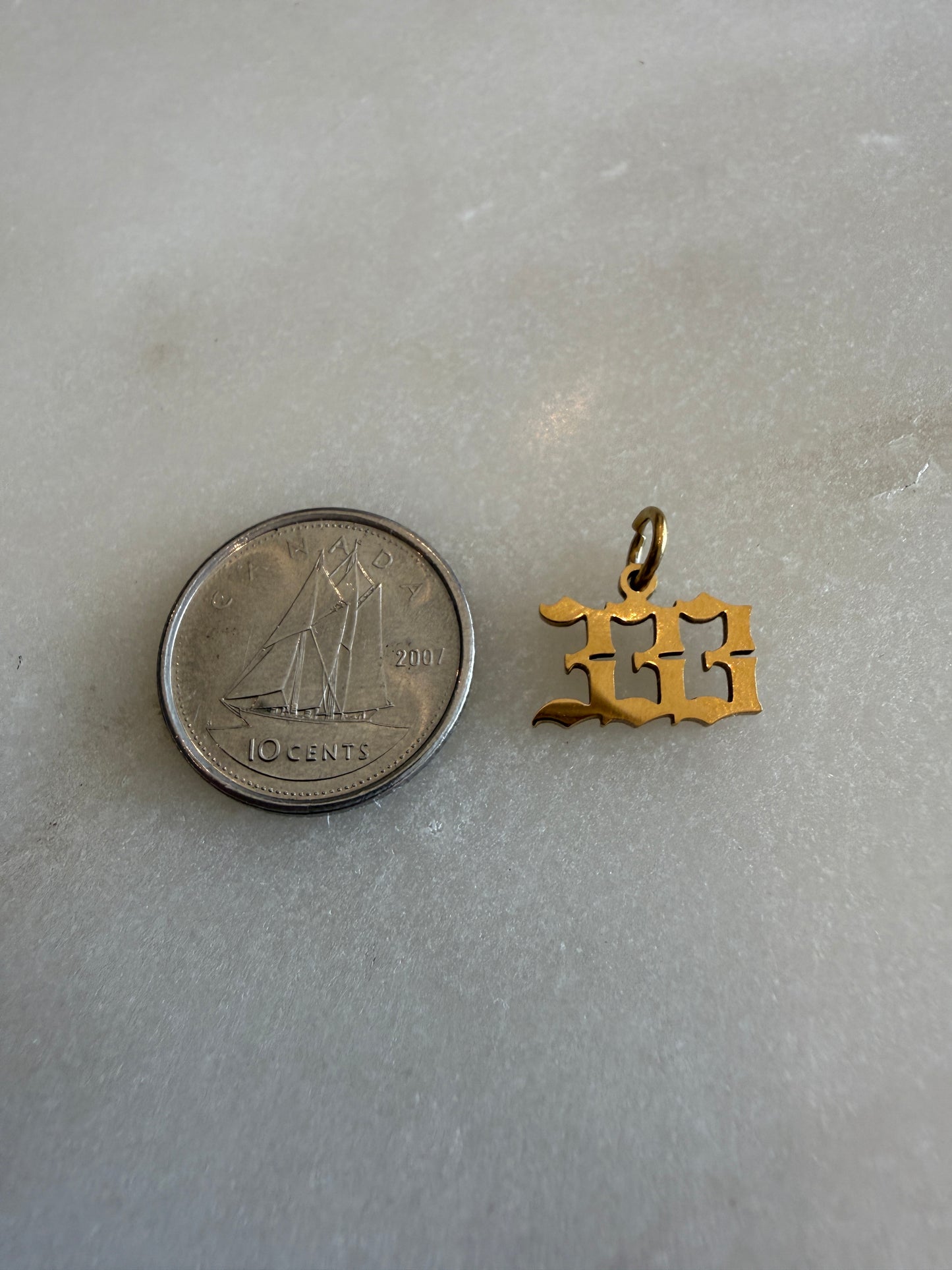 angel number charm (222)