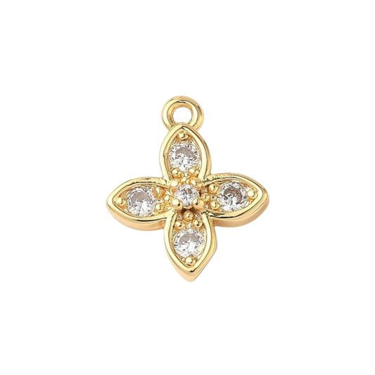 clover rhinestone charm