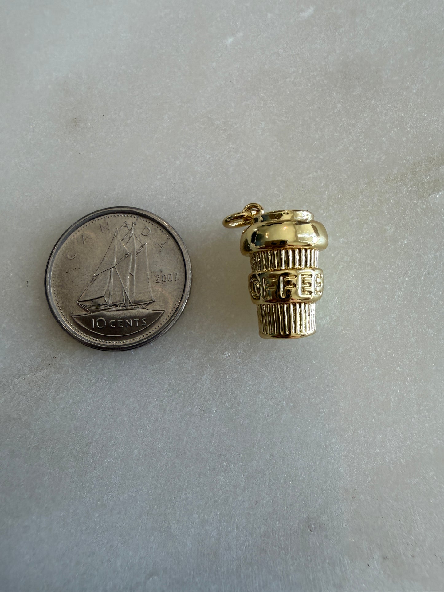 coffee charm gold