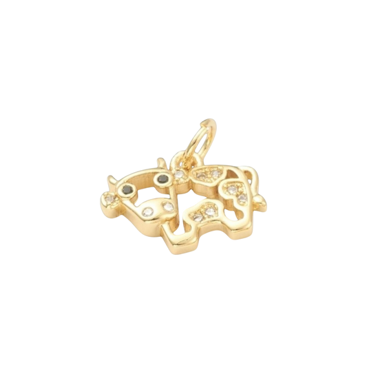 cow charm gold