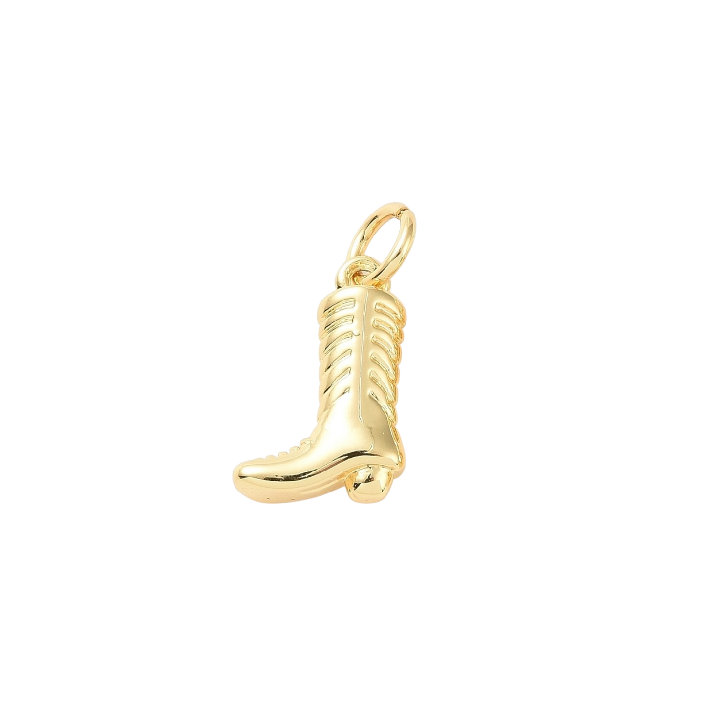 gold cowboy boot charm (small)