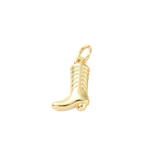 gold cowboy boot charm (small)