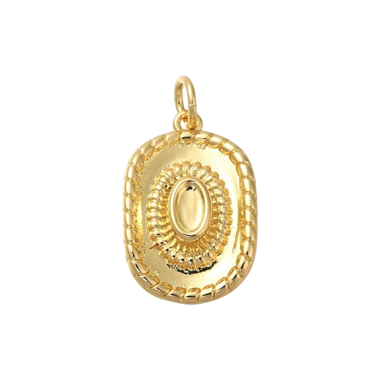 gold cowboy hat charm