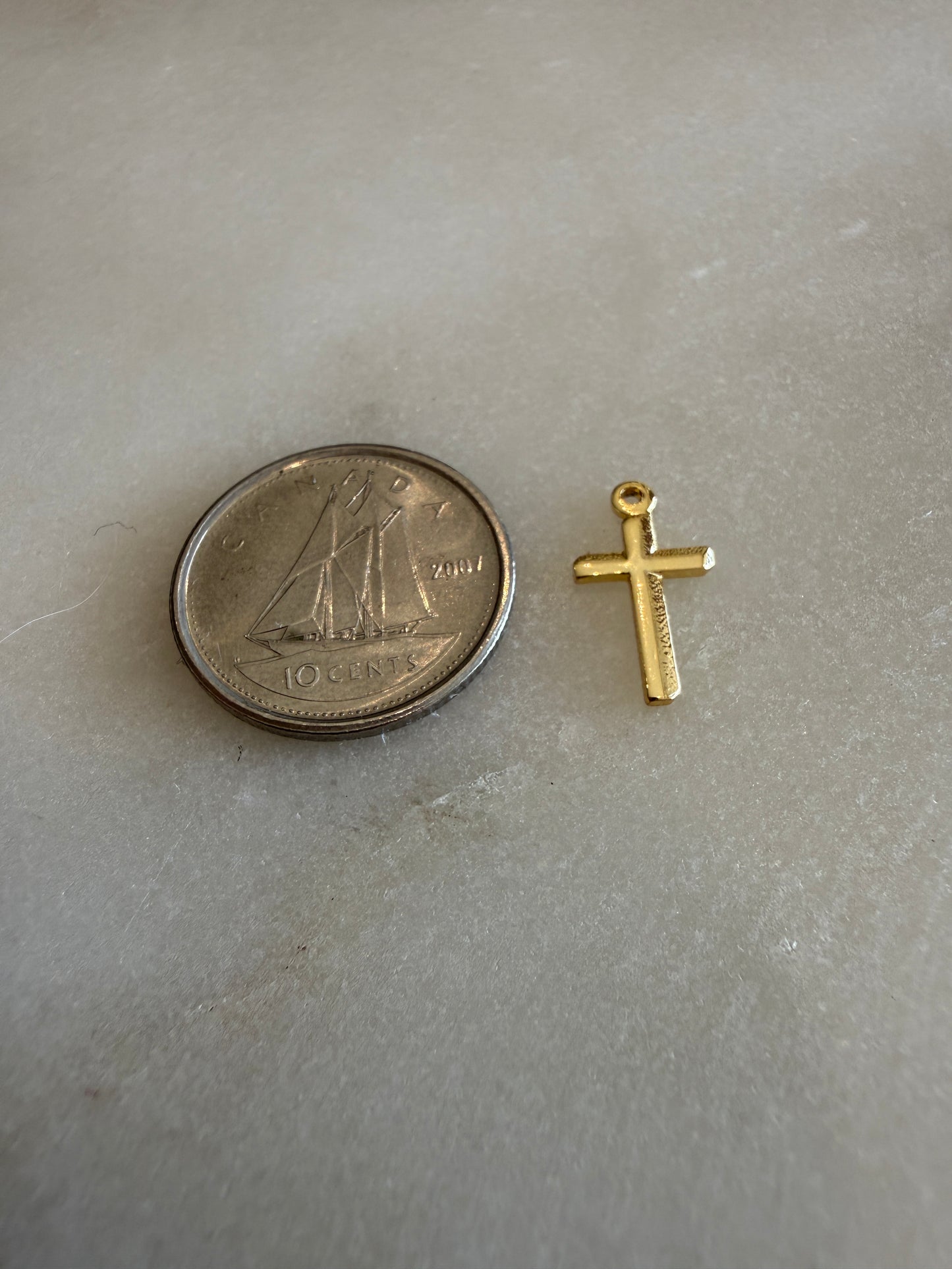 cross charm (gold)
