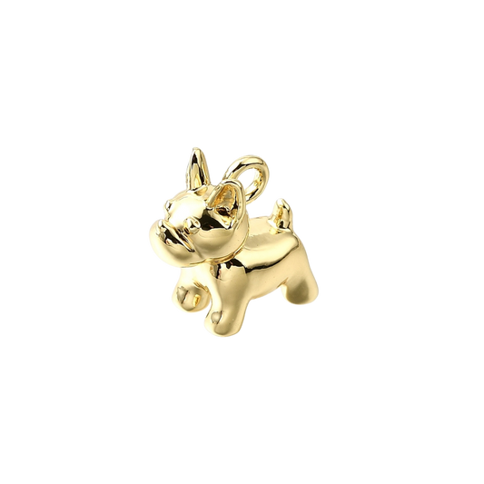 gold french bulldog frenchien charm