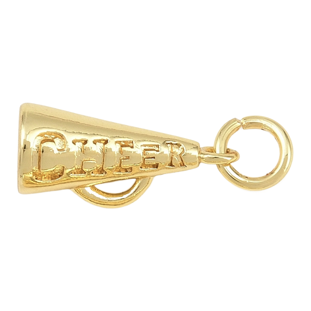 gold cheer megaphone charm