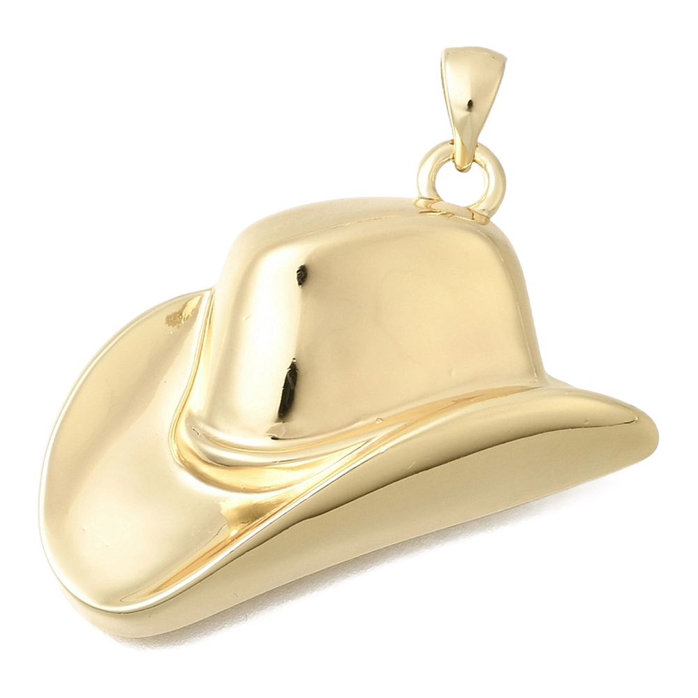 gold cowboy hat charm (puffy)