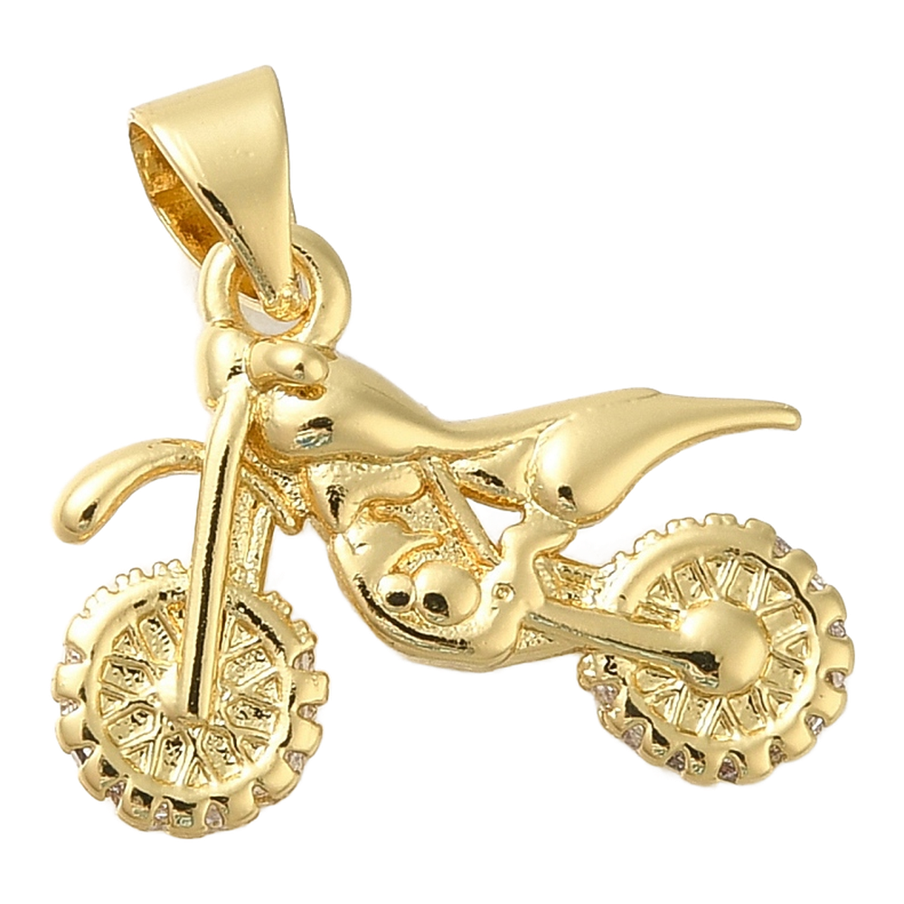 gold dirt bike charm