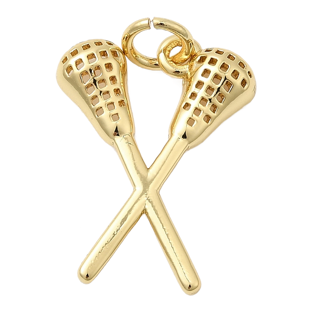 gold lacrosse sticks charm