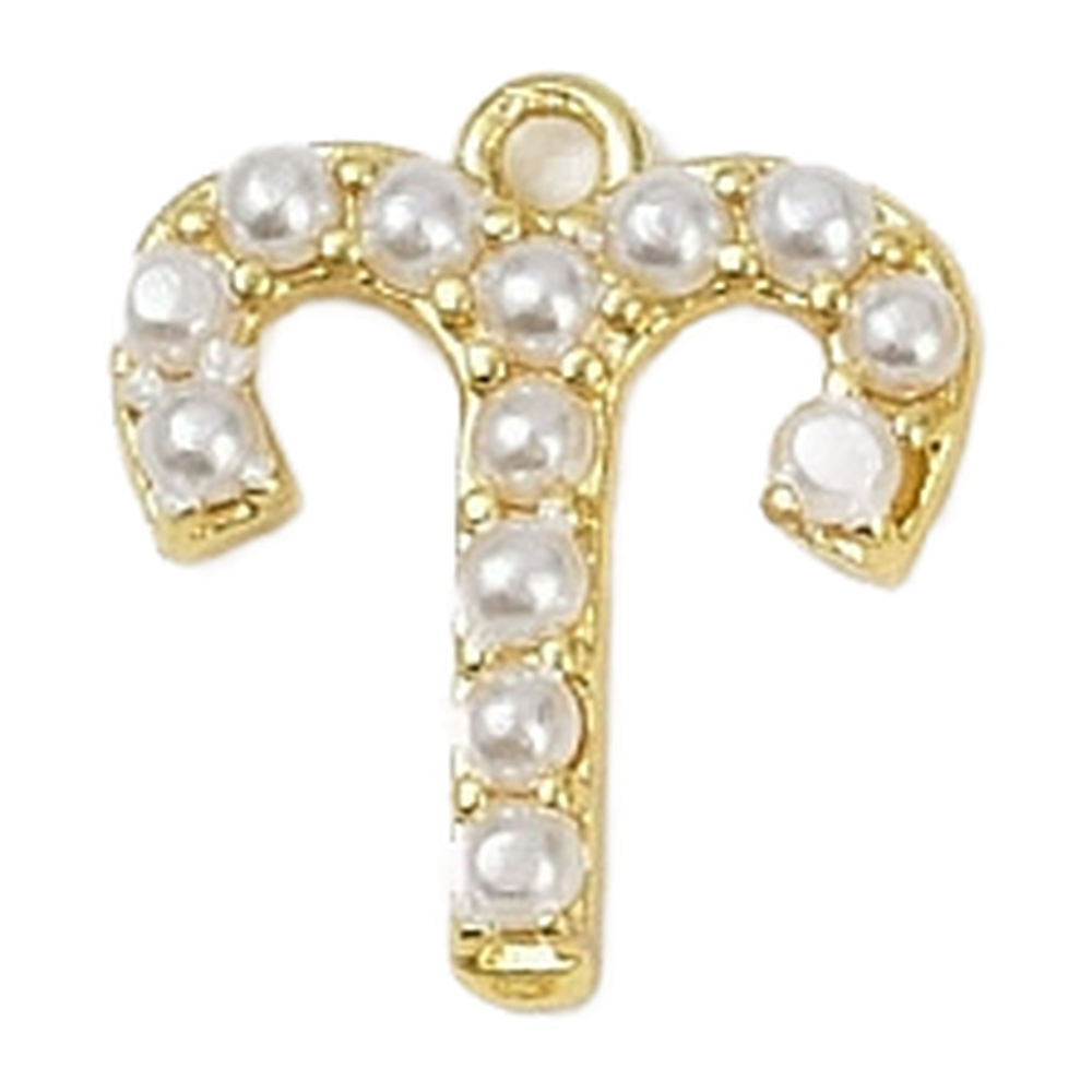gold pearl zodiac charm (aries)