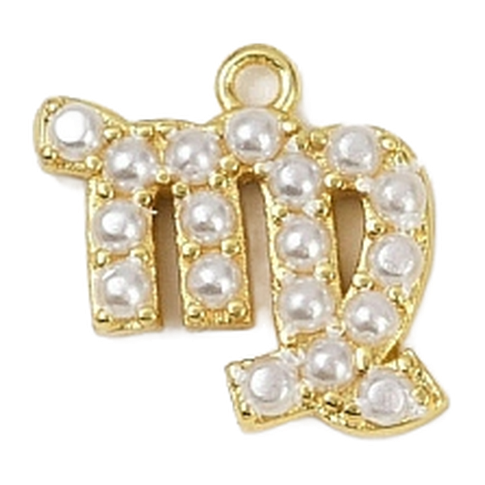 gold pearl zodiac charm (virgo)