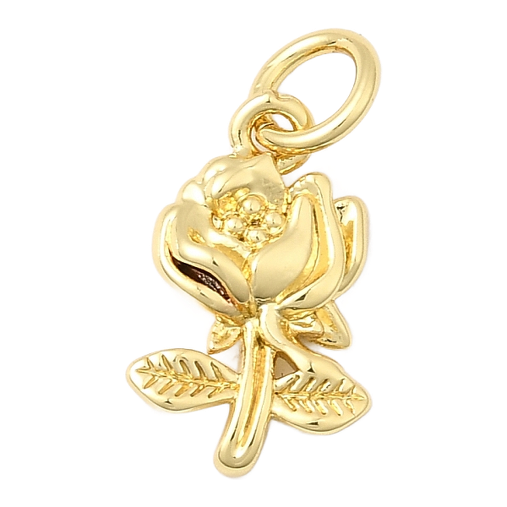 gold rose charm (3D)