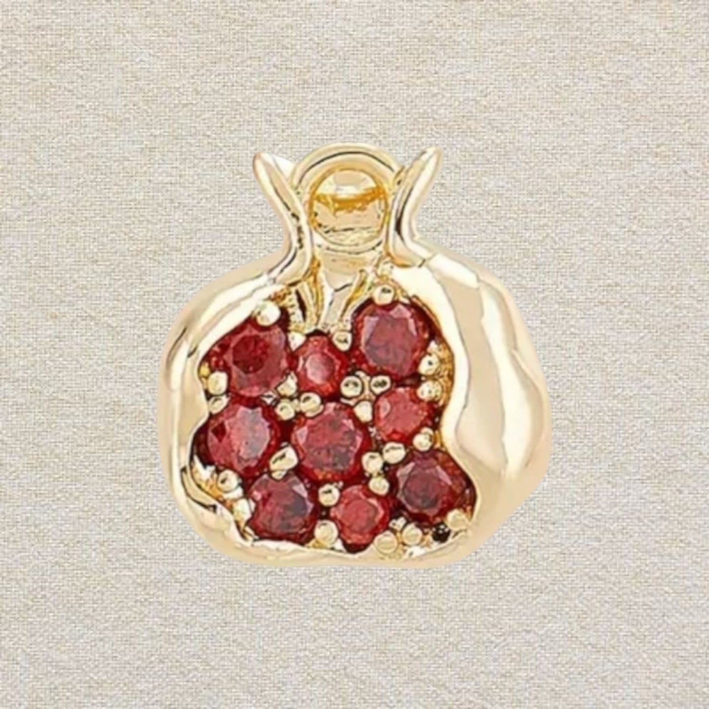 gold pomegranate charm