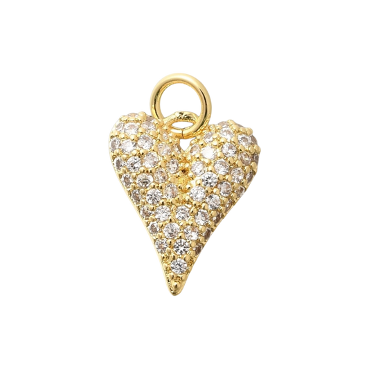 heart rhinestone charm