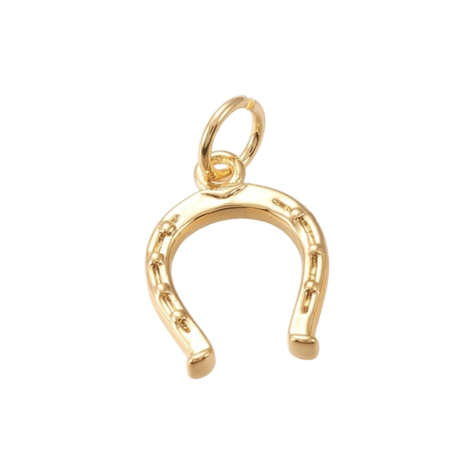 gold horseshoe charm