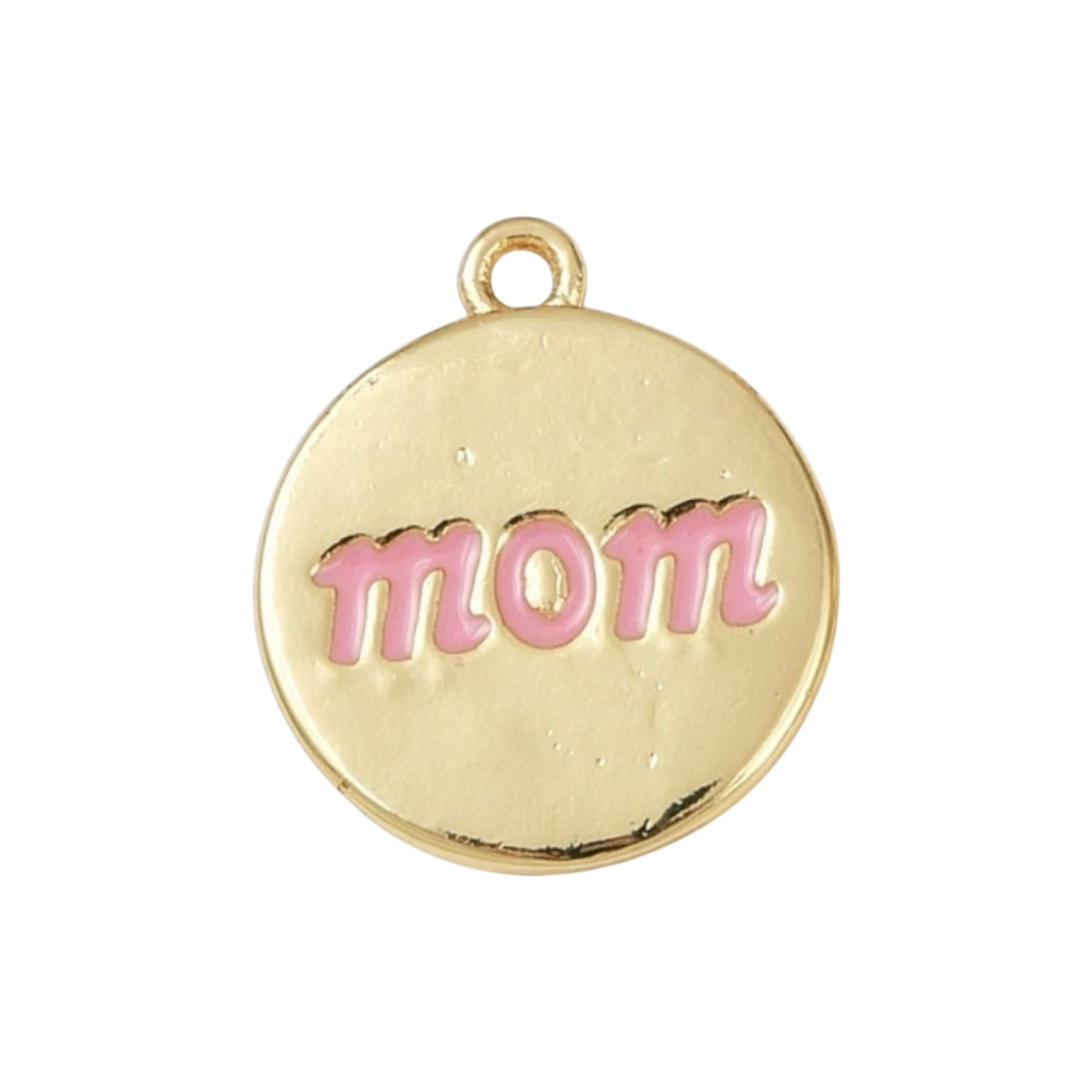 mom pendant charm (pink)