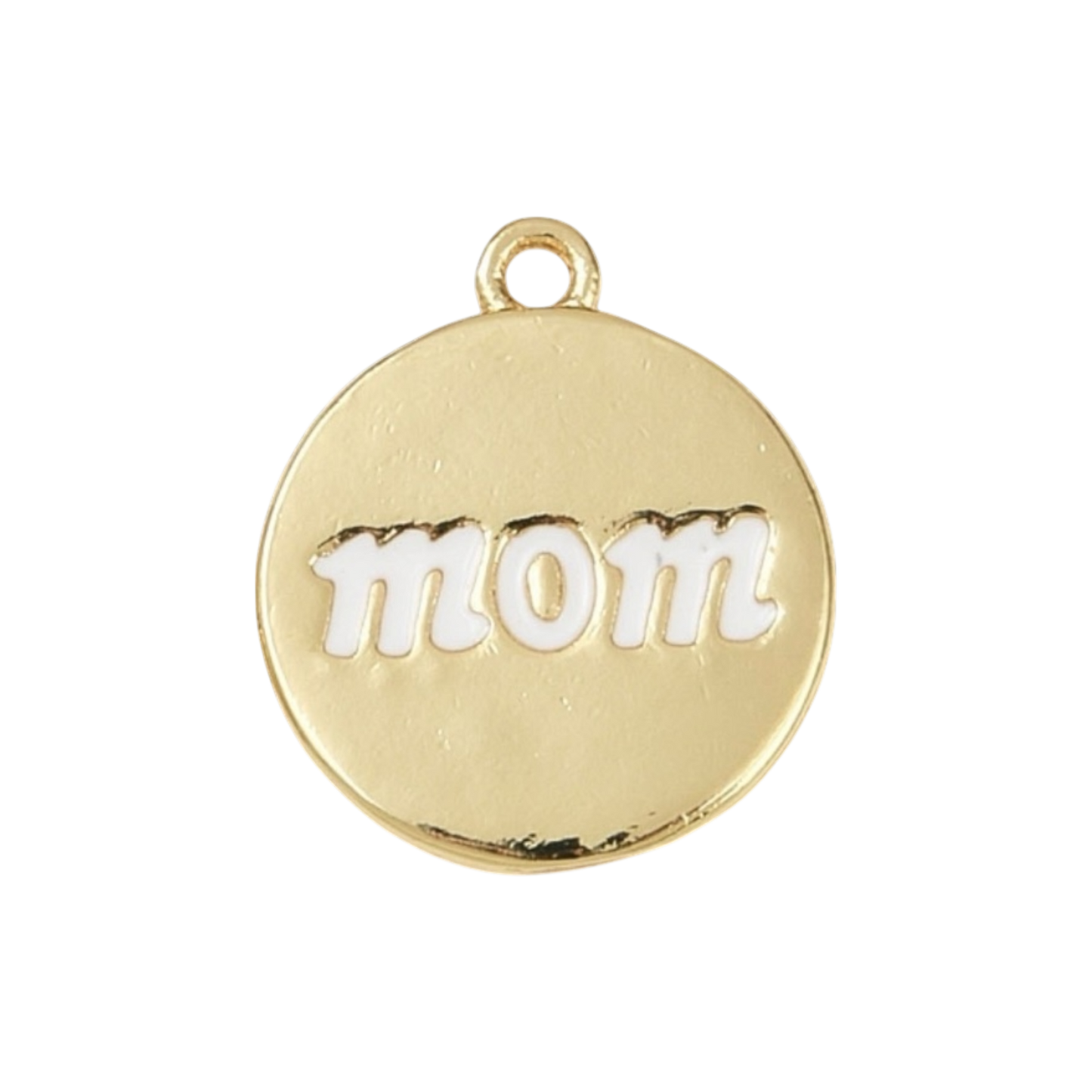 mom pendant charm (white)
