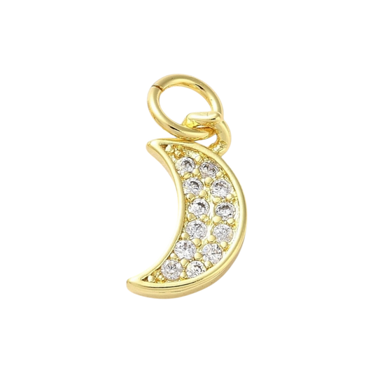 moon rhinestone charm