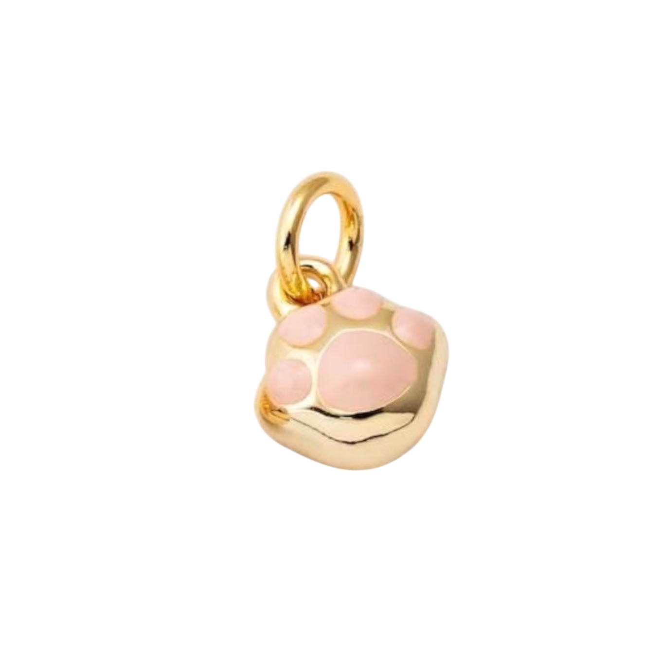 paw (pink and gold) charm