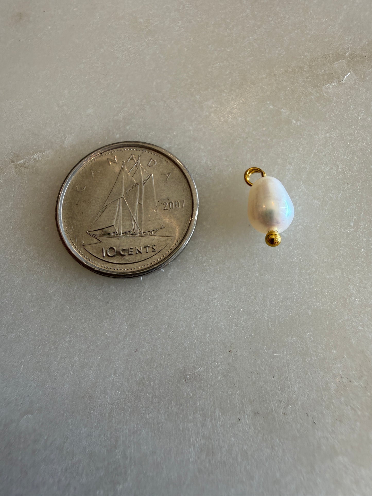 gold pearl charm (3)