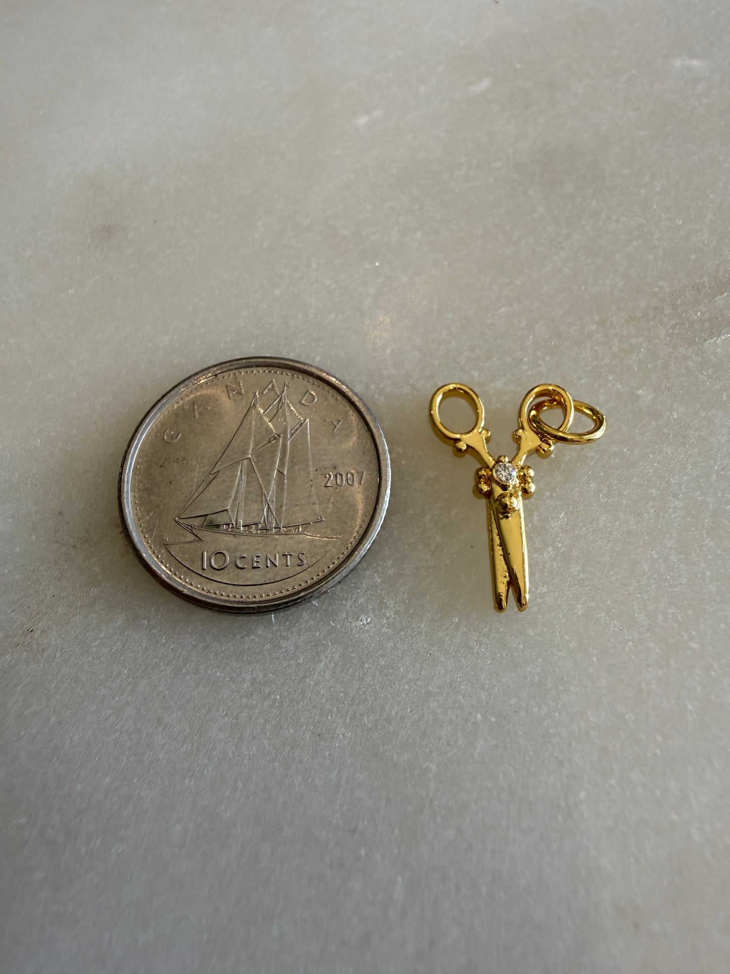 hairstylist scissors charm