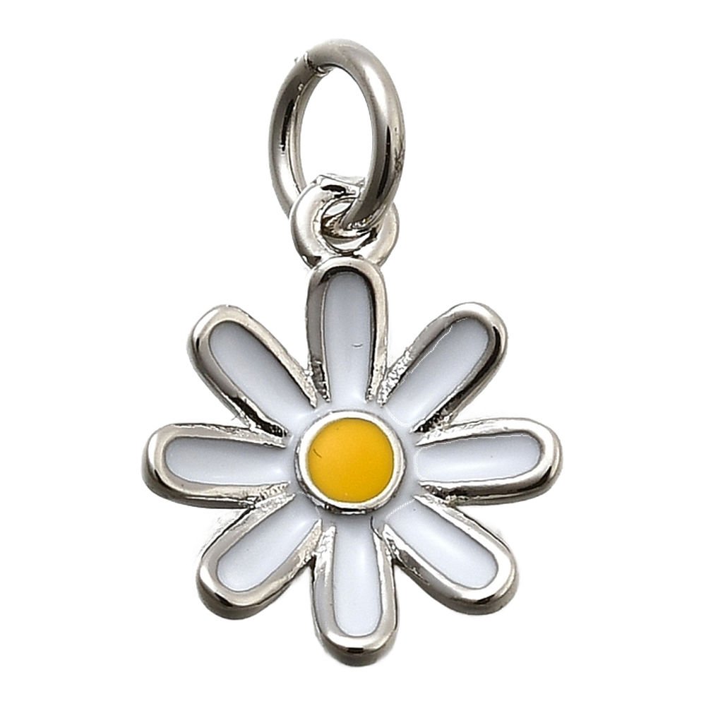 silver daisy charm