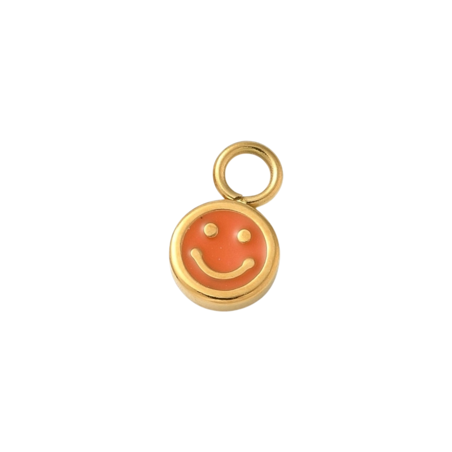 smiley face charm (orange)