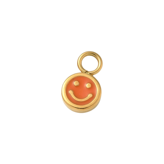 smiley face charm (orange)