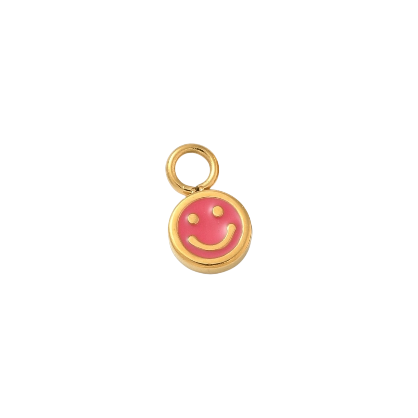 smiley face charm (pink)