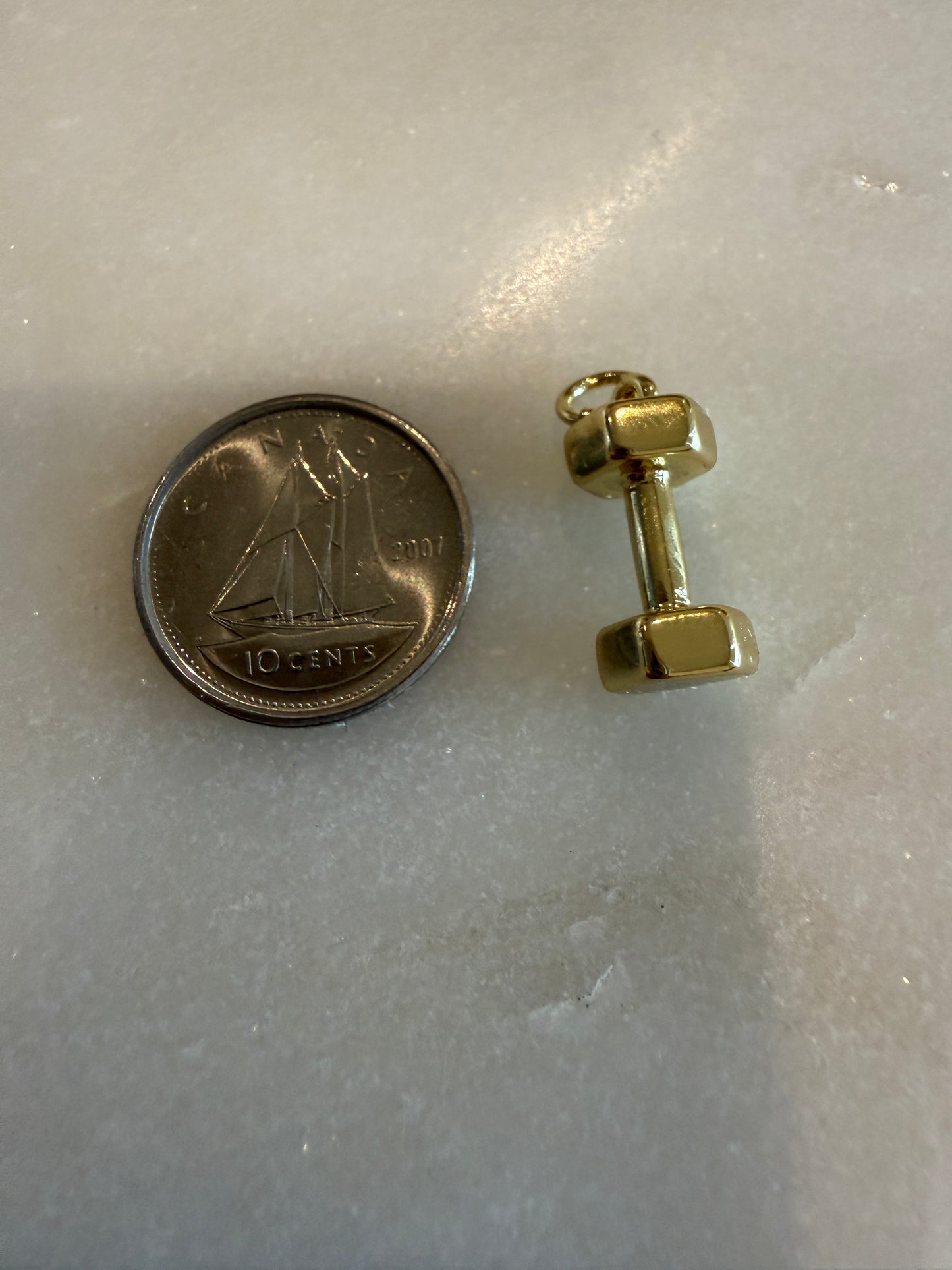 dumbbell weight charm